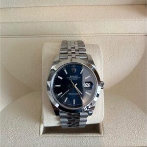 Rolex Datejust 41 Blue Dial Jubilee 126300 Watch